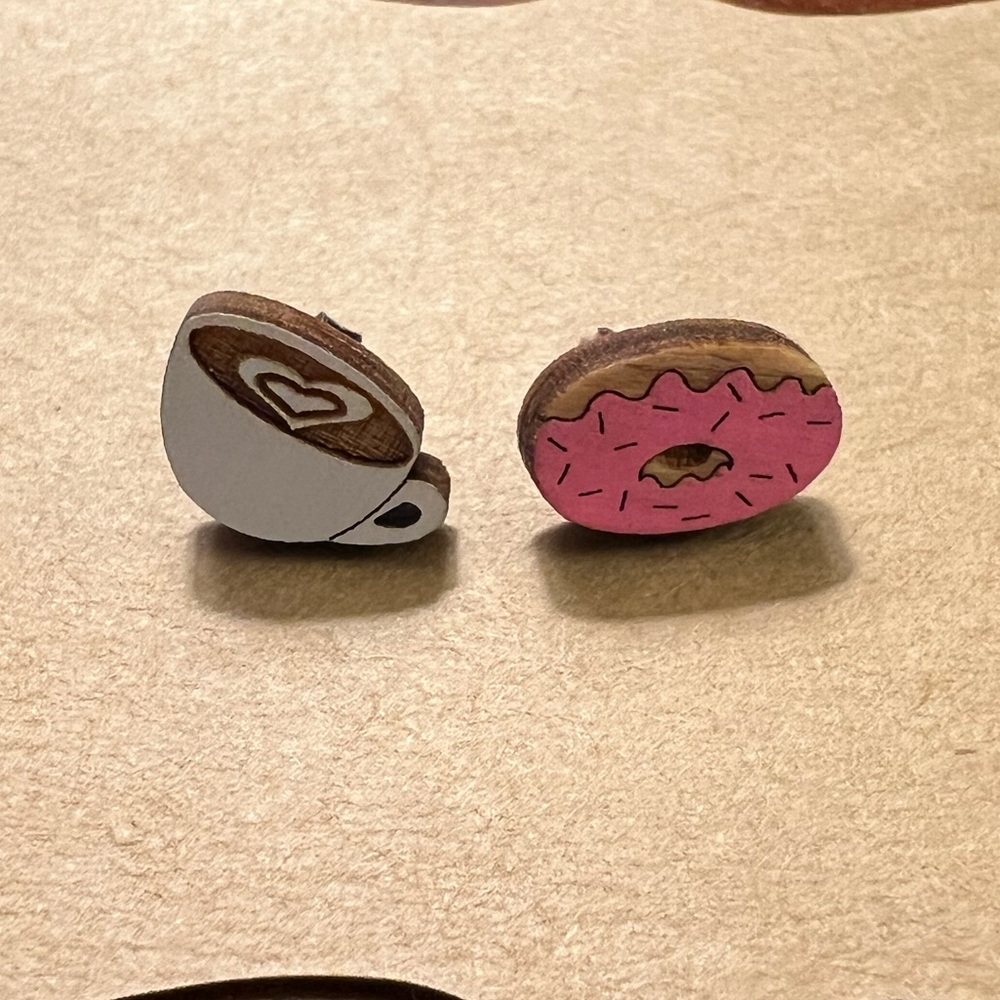Cute Coffee and Donut Earrings